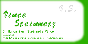 vince steinmetz business card